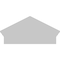 Ekena Millwork Peaked Cap 3 Spoke Architectural PVC Combination Pediment, 24"W x 12-7/8"H x 2-3/4"P (Pitch 6/12) PEDPC024X130PKC03 - alternate 6